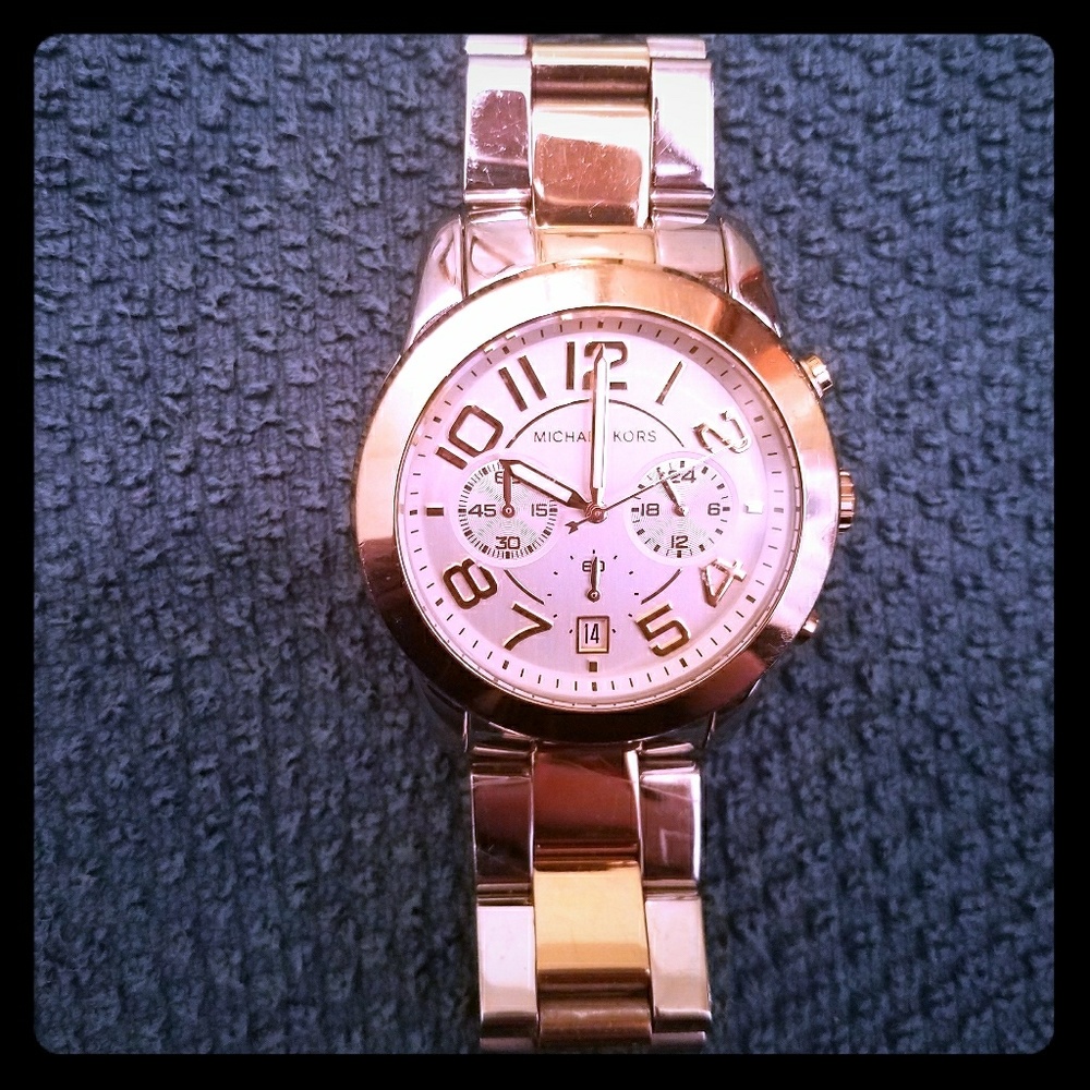 Two tone micheal kors watch